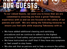 COVID-19 - OUR RESPONSIBILITY TO OUR GUESTS